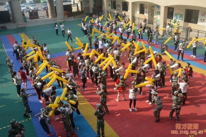 潼南伟才幼儿园庆祝建国70周年 “我是小小兵”亲子运动会